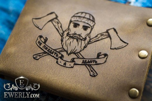 Мужской кожаный кошелек с надписью "ИСТИНА" :) 11058NG, фото