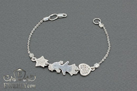 Bracelet for women of sterling silver, фото