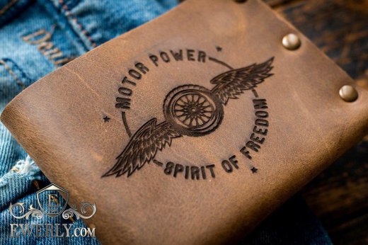 Кожаный кошелек из натуральной кожи для мужчины 11086VM, фото