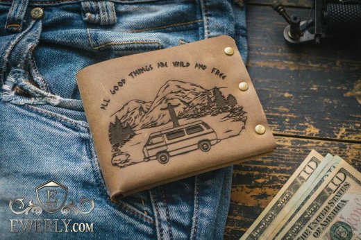 Мужской кожаный кошелек 11038TX, фото