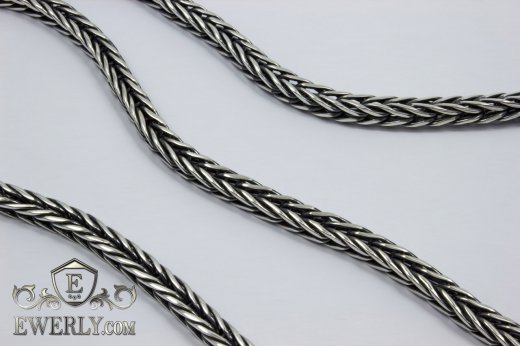 Цепочка Колос с чернением, фото