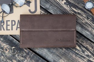 Handmade purse made of genuine leather, фото