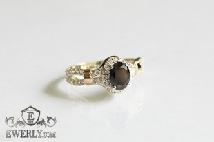 Women's ring of  silver with stones, фото