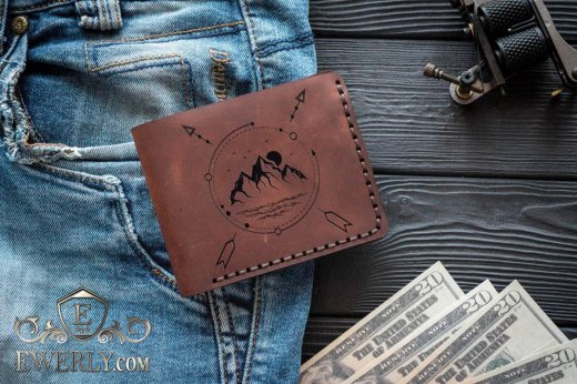 Мужское кожаное портмоне 11066CT, фото