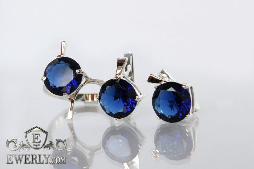 Set : earring of  silvers and ring of  silver, фото